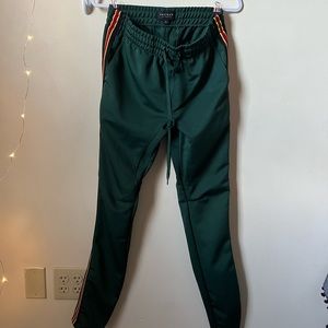 PacSun Drop Skinny 2.0 Tricot Side Stripe Green Pants MENS